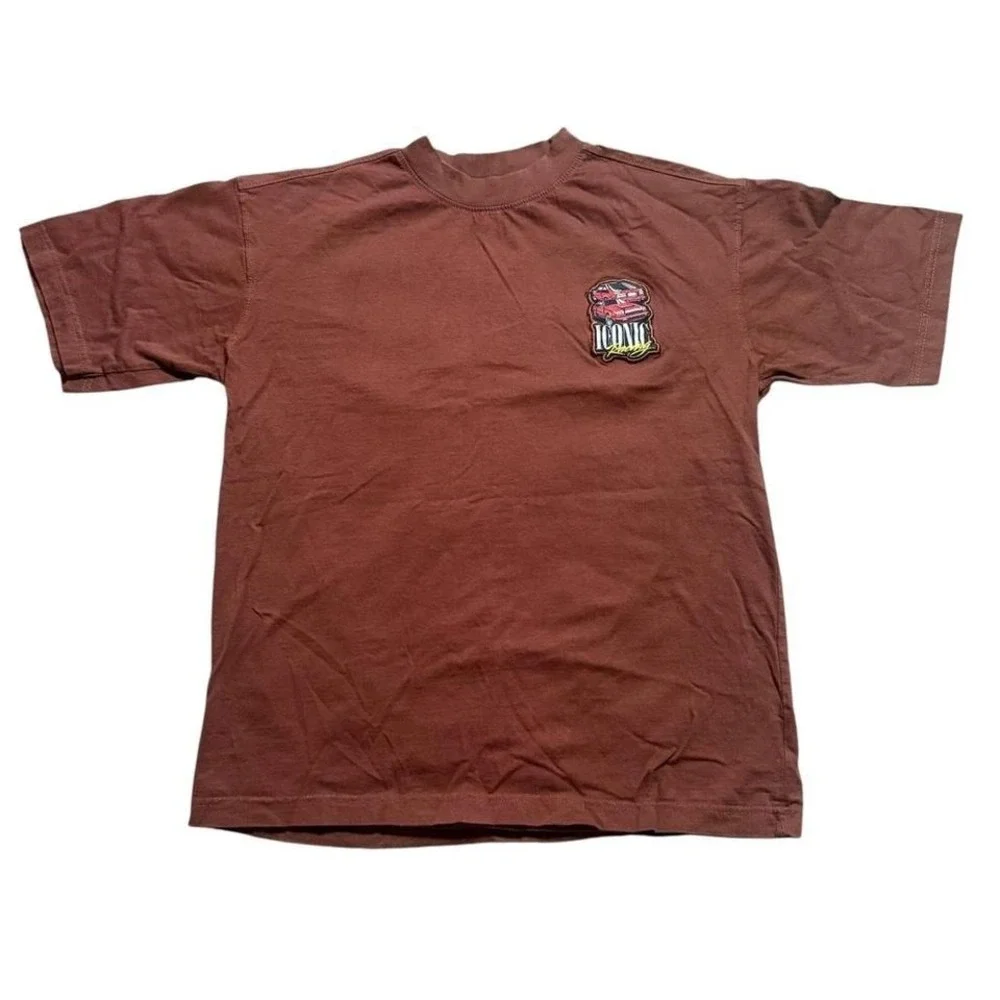 Iconic‎ Racing Brown Men's Graphic T Shirt Size Small Crew Neck